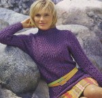 Женский свитер с узорами