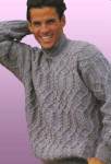 Вязаный серый пуловер