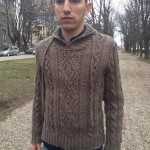 Коричневый пуловер с аранами ВАШИ РАБОТЫ