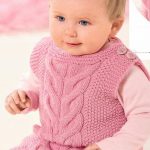 Розовый жилет для малышки ВЯЗАНИЕ СПИЦАМИ
