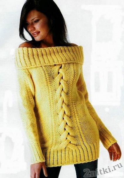 длинный пуловер