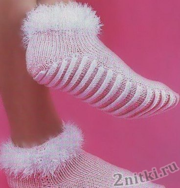 Женские носочки спицами - схемы вязания крючком и спицами - Две Нитки