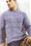 Мужской пуловер из меланжевой пряжи