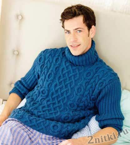 Вязаные спицами мужские свитера – это так романтично