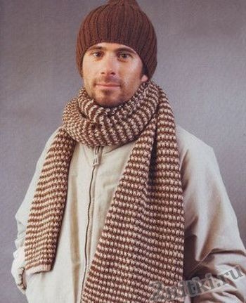 Мужская шапка и шарф