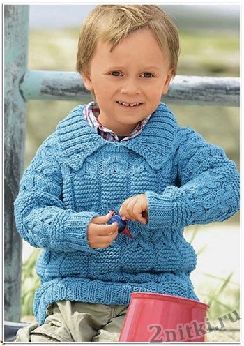 Пуловер с косами для мальчика