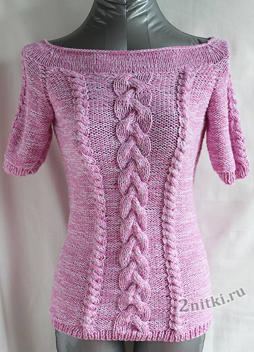 Хлопковый пуловер &#171;Pink Flower&#187;